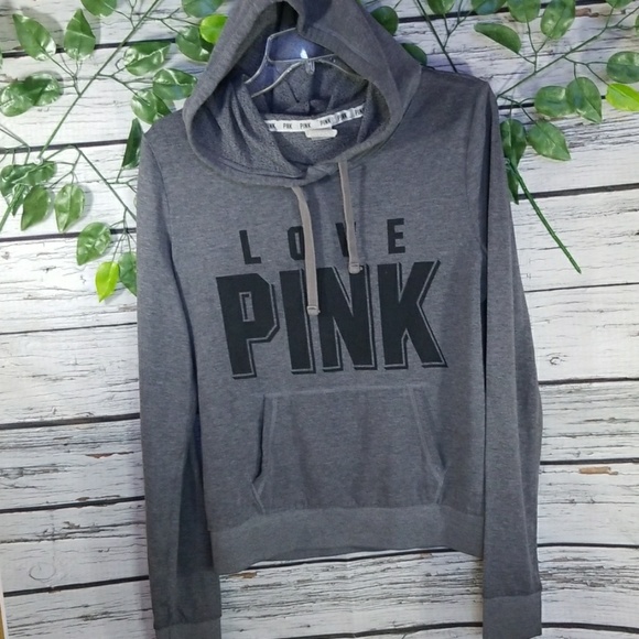 PINK Victoria's Secret Tops - Victoria Secret Pink hooded pullover sweatshirt M